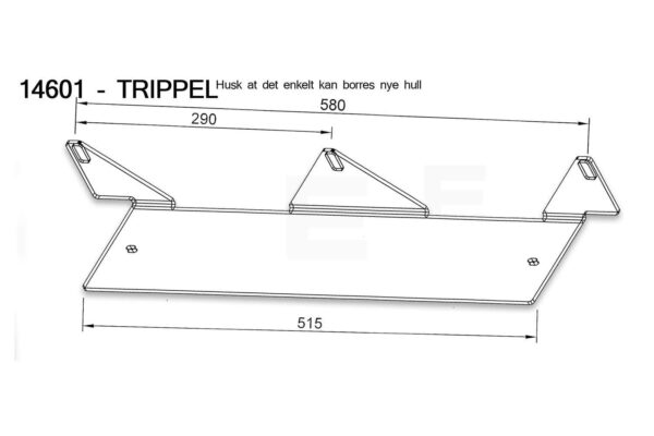 Lumen V3 trippel nummerplåtsfäste (stk) - Bild 3