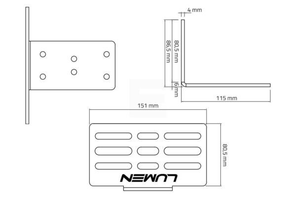 Lumen V4 universal nummerplåtsfäste (stk) - Bild 4